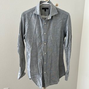 Banana Republic men’s cotton & linen black & white shirt sz S